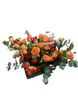 коробка из кустовых роз